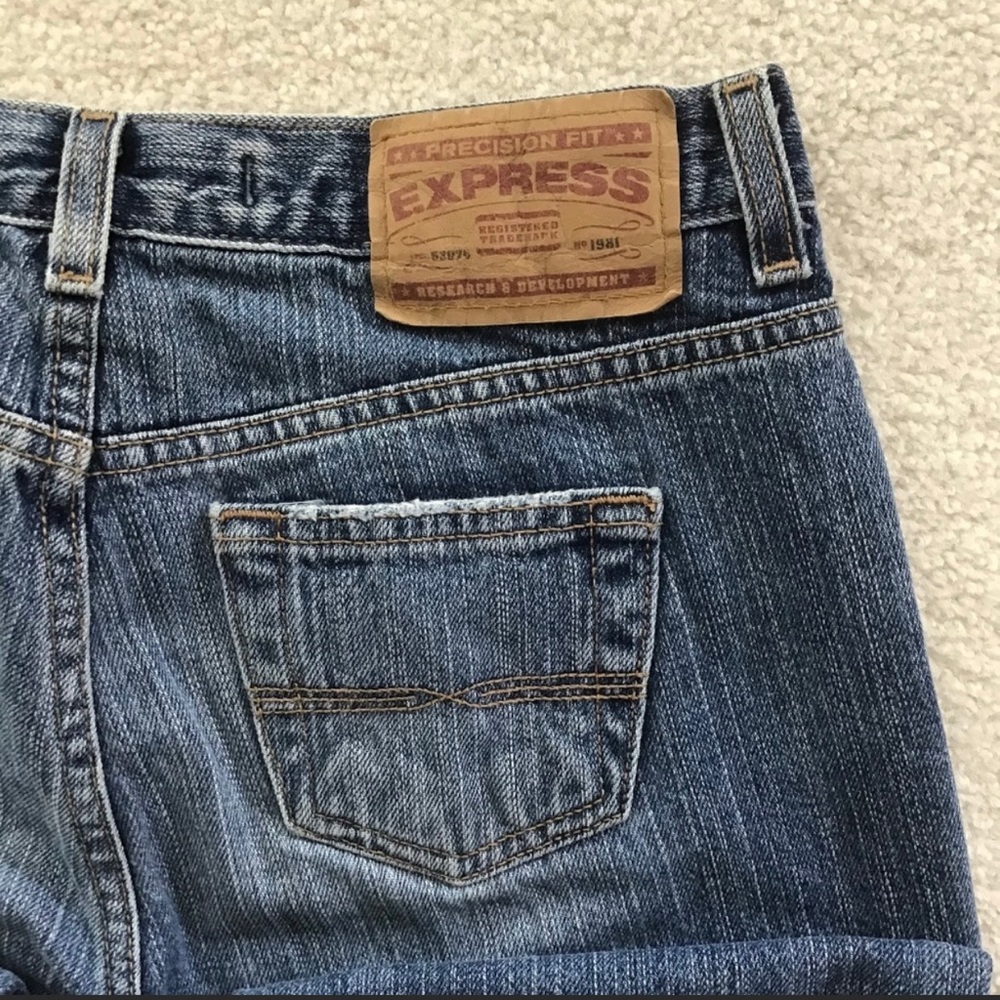 Express Jeans Low Rise Boot Cut 3/4 Long Precision - Picture 4 of 6